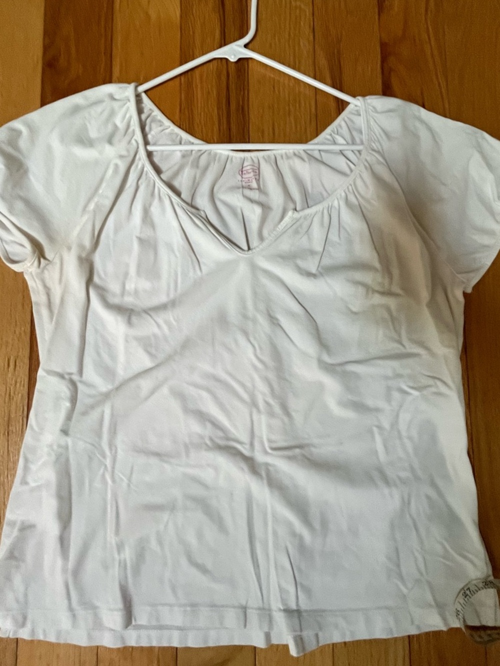 Talbots- Classic White V-Neck Women's Top